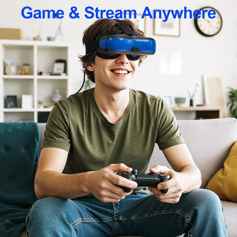 VISIONhmd Simple Video Display Glasses.Type-C Input, Easy Connect to i-Phone 15/16,Plug &Play, no Need APP, Lightweight Display Headset, Monitor,Head-Mounted Display (Bigeyes H5 USB-C) - Image 3